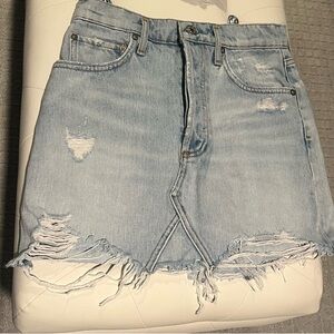 Light Blue Denim Skirt